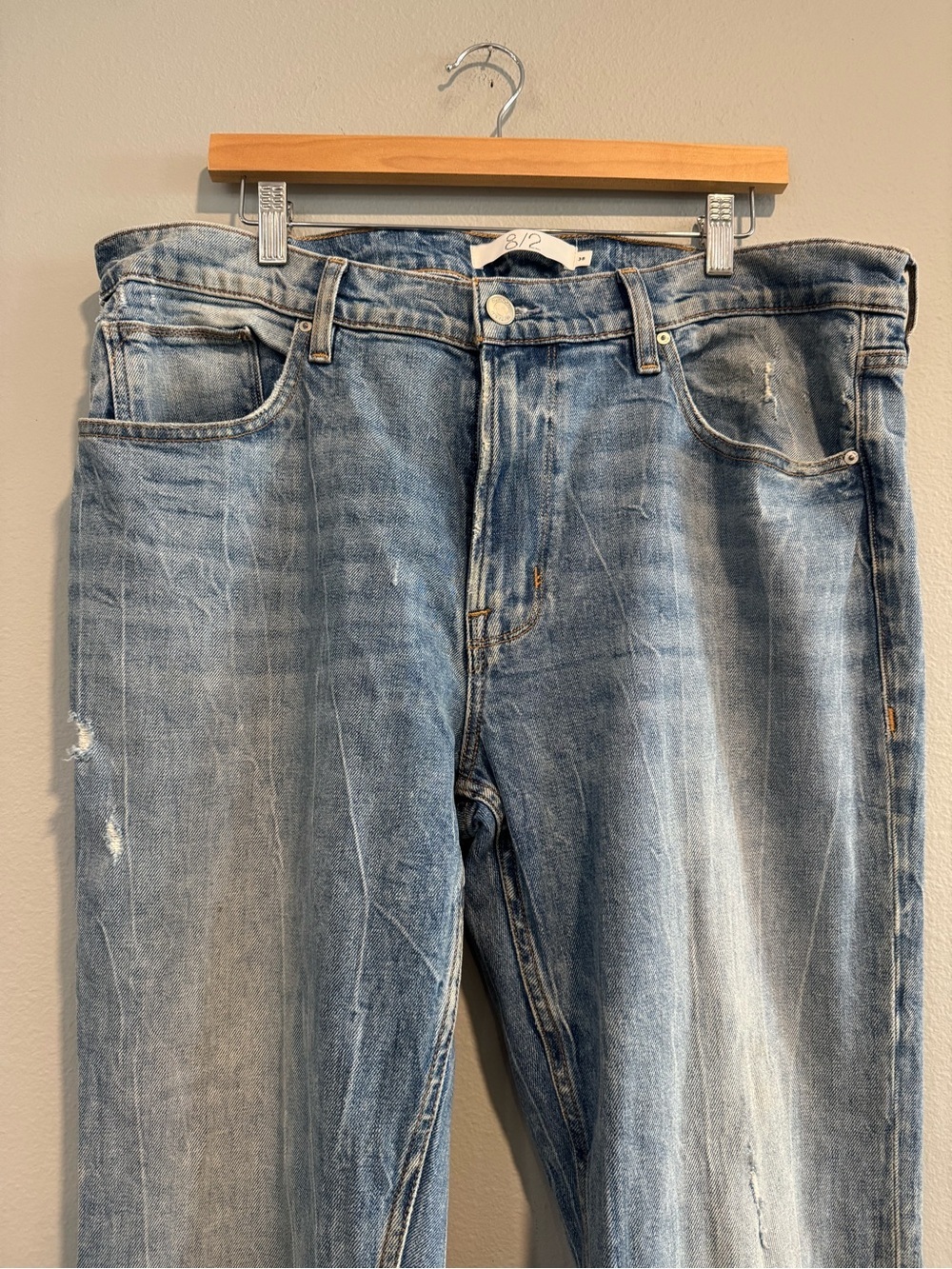 Hudson X Brandon Williams Light Wash Distressed Kick Flare Jack Jeans NEW 38 - Picture 8 of 11